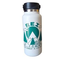 Hydro Flask Rei the forest is for rest water bottle 32oz wide mouth flex cap dus